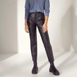NWT Aritzia Wilfred Rebel Vegan Faux-leather pant! Size 2. Dark Chocolate!